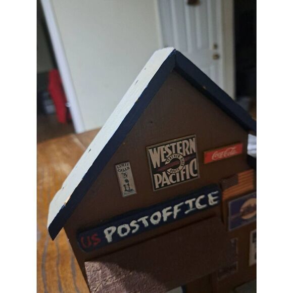 Vintage Handmade Wood Rustic Farmhouse Western Post Office Wall Decor Shadow Box - Picture 4 of 11